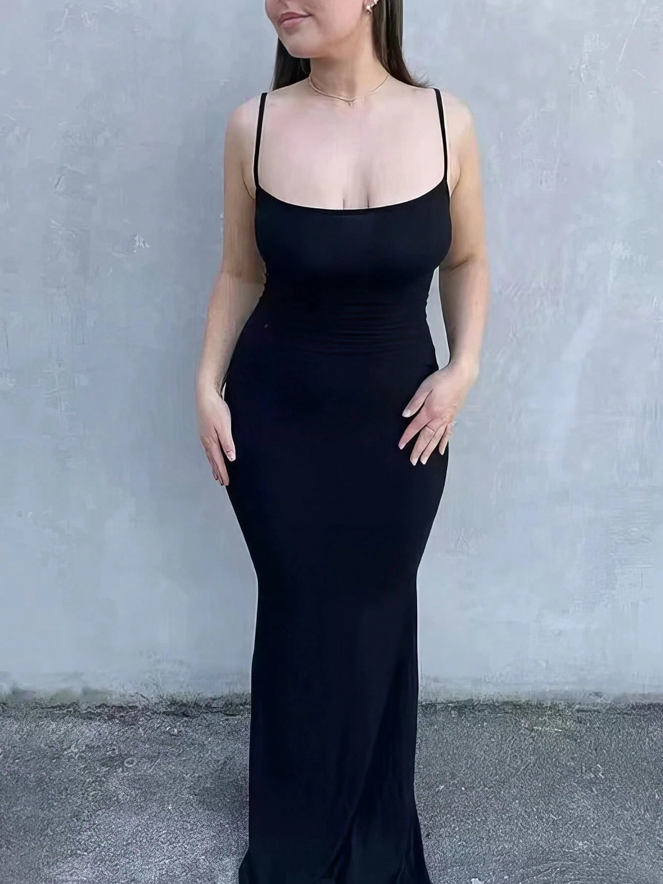 INAWLY Women'S Solid Color Mermaid Tail Cami Dress Sexy Dress